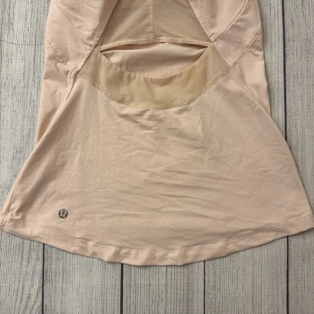Lululemon Run Make It Count Tank Parfait Pink Size 6 Racerback Mesh Yoga